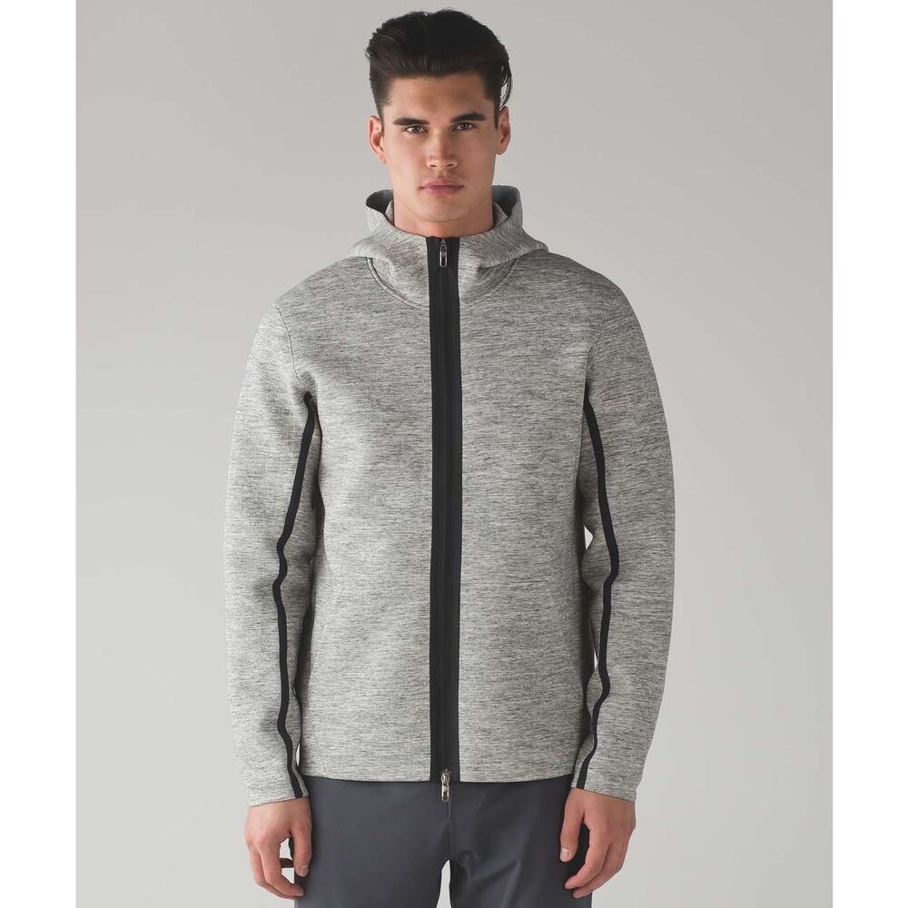 Lululemon Stratum Full Zip Hoodie | Men’s M | Heathered Space Gray